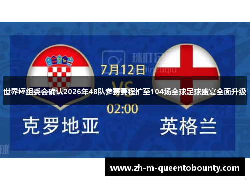 世界杯组委会确认2026年48队参赛赛程扩至104场全球足球盛宴全面升级 世界杯组委会确认2026年48队参赛赛程扩至104场全球足球盛宴全面升级